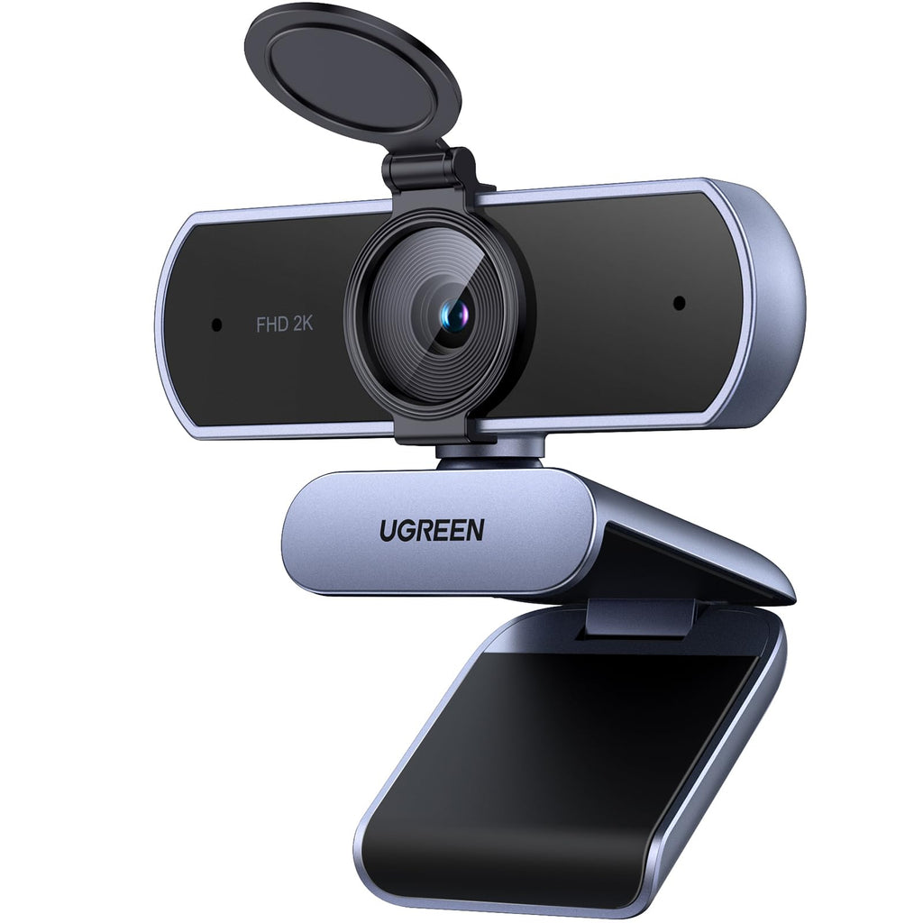 UGREEN 2K/30fps Webcam with Automatic Light Correction for PC/Laptop/Mac