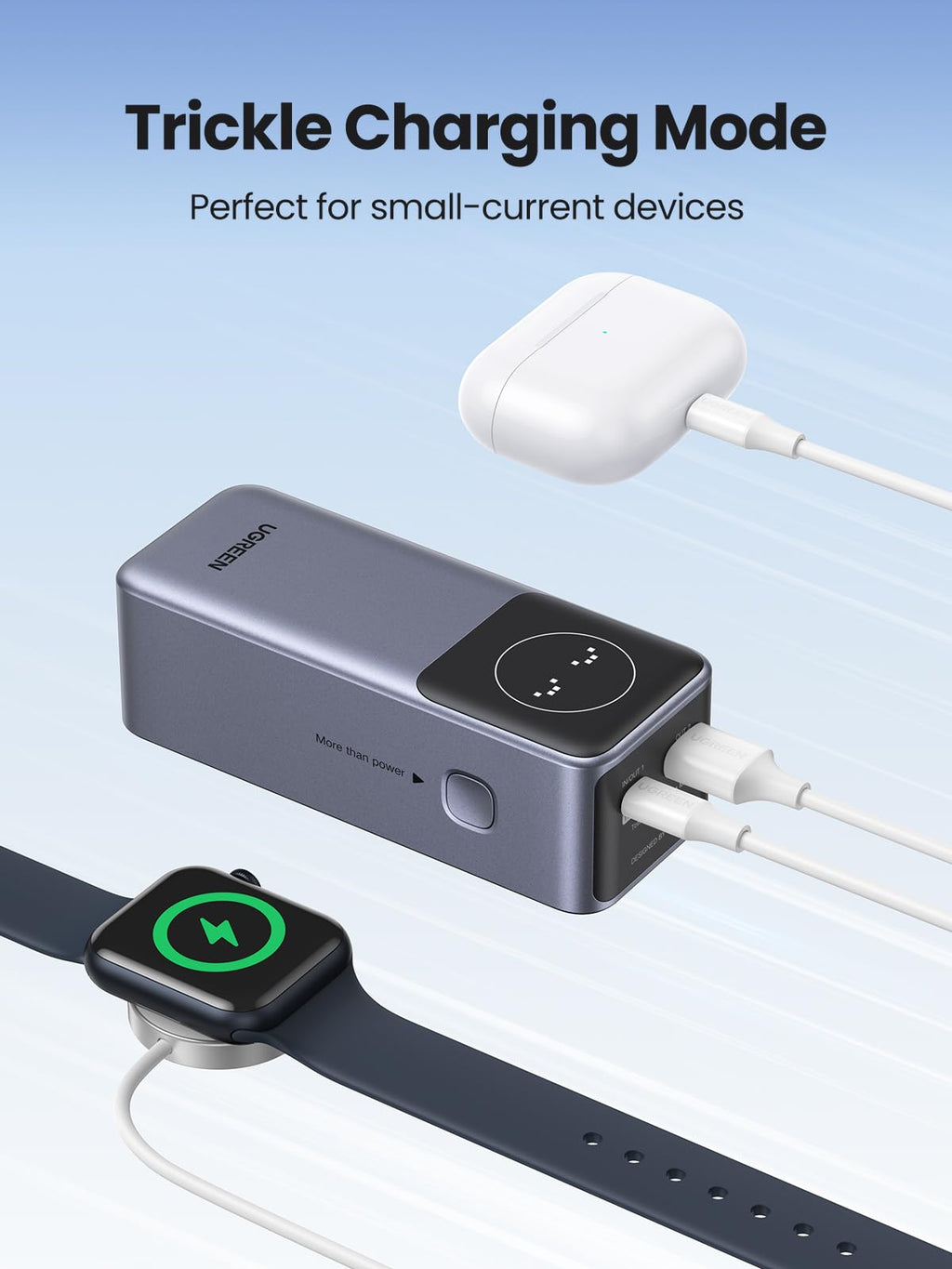 UGREEN Nexode Power Bank 12000mAh 100W, Trickle Charging Mode, Perfect for small-current devices