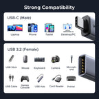 UGREEN USB to USB C Adapter 10Gbps for iPhone, iPad, MacBook, Galaxy 4 Pack