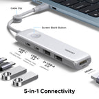 UGREEN USB C Hub, 5-in-1 4K@60Hz 10Gbps USB-C Data Ports 100W PD USB Hub