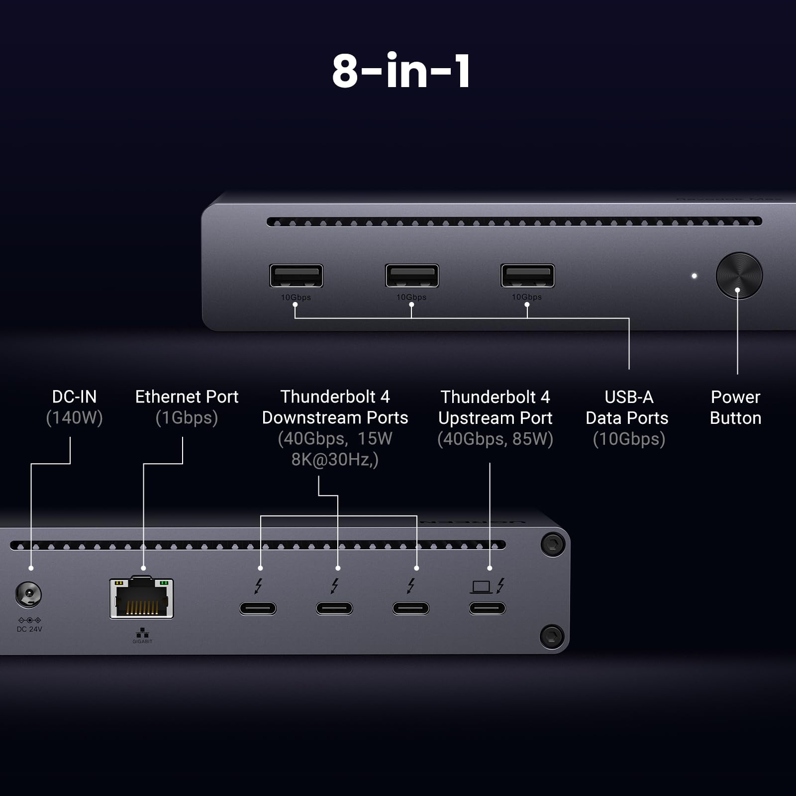 その他 Ugreen Revodock Max Amazon.com: UGREEN Thunderbolt 4 Dock 8-in-1 40Gbps TB4 Hub 3 x TB