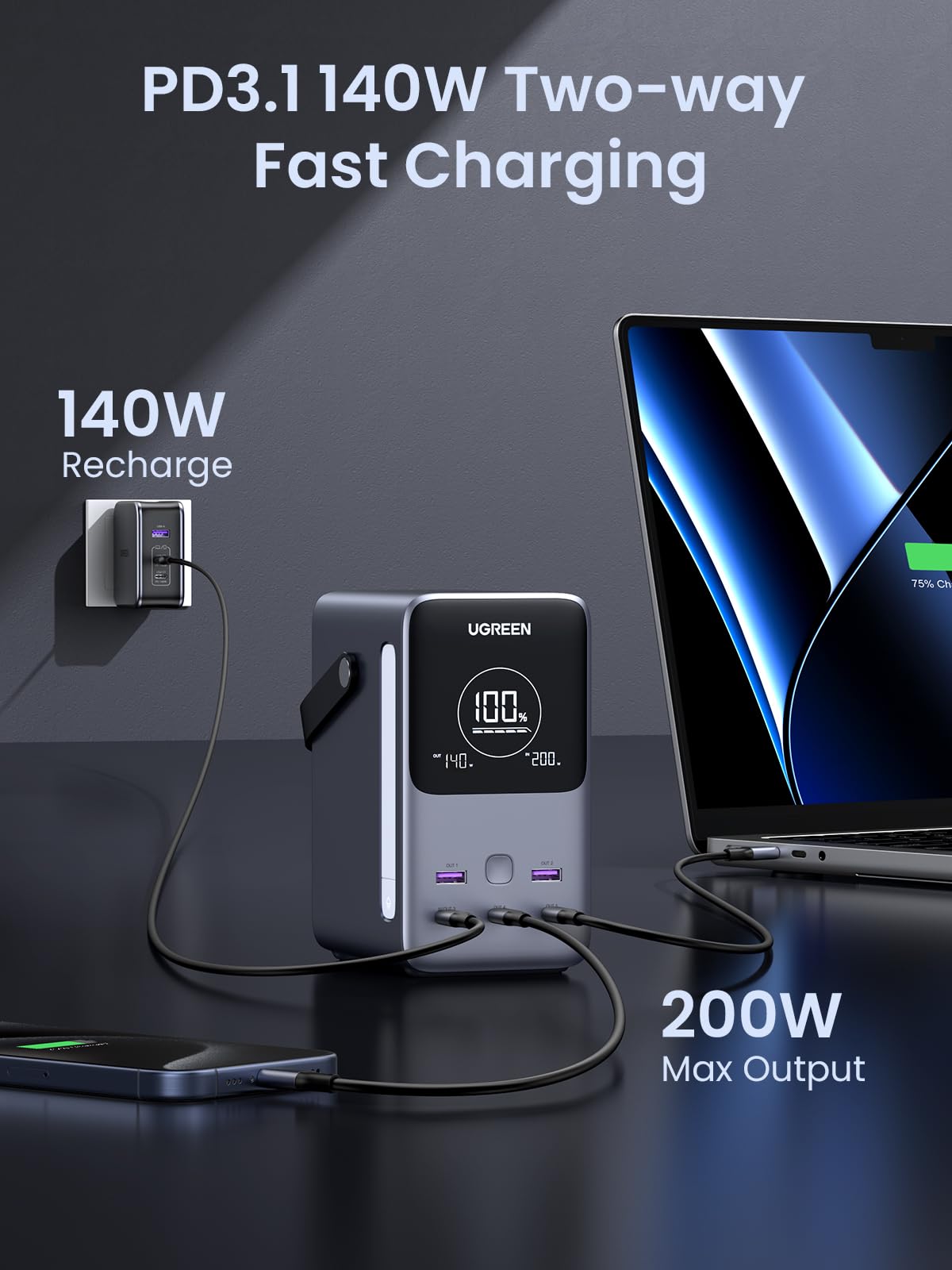 UGREEN 300W 48000mAh Power Bank – UGREEN UK