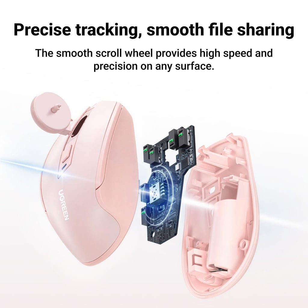 UGREEN Wireless Mouse, 40dB Silent Computer Mouse, Ultra-long Battery Life