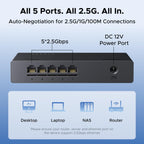 UGREEN 5 Port 2.5Gbps Unmanaged Network Switch Hub