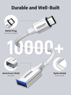 UGREEN 10Gbps USB C to USB Adaptor for iPhone, iPad, MacBook, Galaxy Silver
