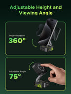 Equipped with adjustable height, 360° phone rotation, and a 75° viewing angle, the UGREEN MagFlow 2-in-1 Wireless Charger Genshin Impact Edition delivers Qi2 15W wireless charging, is MagSafe compatible, and ensures a strong magnetic hold.