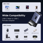 UGREEN 90 Degree Right Angle USB C Adapter 3 Pack for iPhone, MacBook, iPad