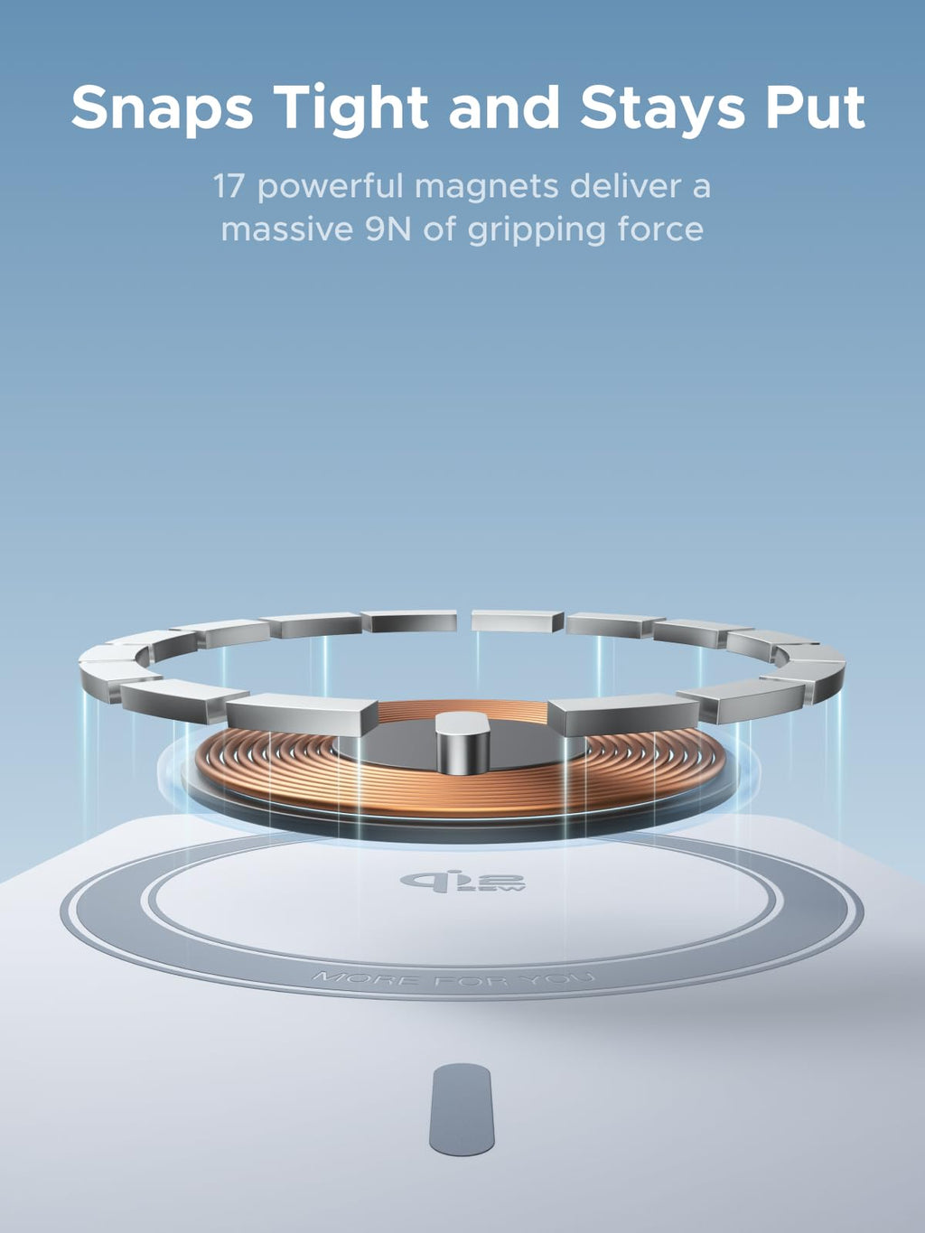 The UGREEN MagFlow Magnetic Wireless Power Bank (10000mAh, Qi2 25W, MagSafe-compatible) is a portable charger that snaps tightly into place with 17 powerful magnets, delivering a strong 9N magnetic grip to stay securely attached during use.