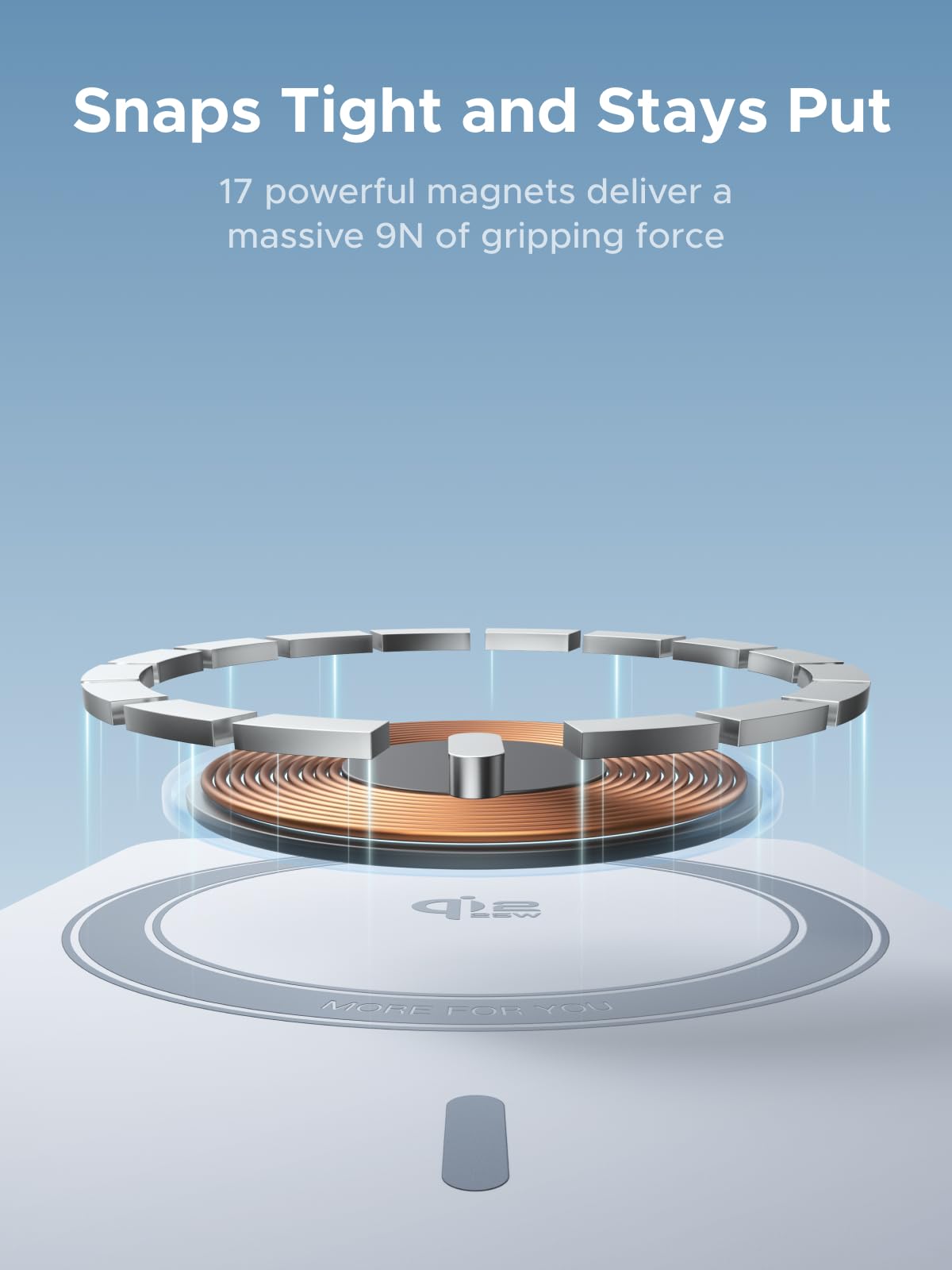 The UGREEN MagFlow Magnetic Wireless Power Bank (10000mAh, Qi2 25W, MagSafe-compatible) is a portable charger that snaps tightly into place with 17 powerful magnets, delivering a strong 9N magnetic grip to stay securely attached during use.