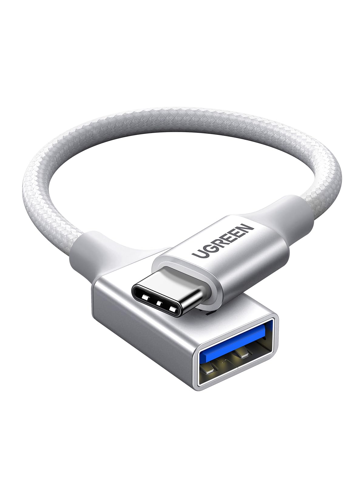 UGREEN 10Gbps USB C to USB Adaptor for iPhone, iPad, MacBook, Galaxy Silver