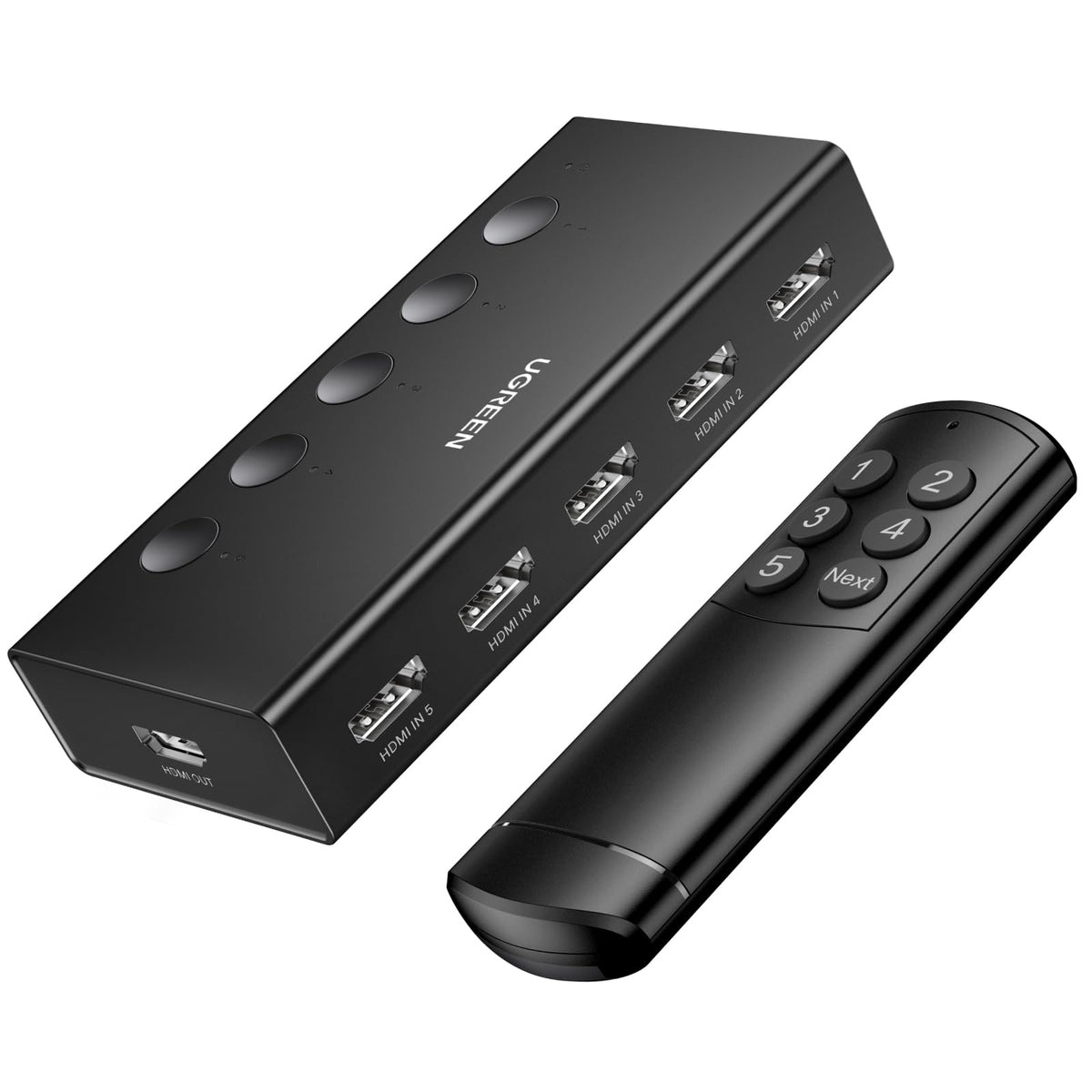 UGREEN HDMI Switch 5 in 1 Out, HDMI Splitter 4K@60Hz with Remote