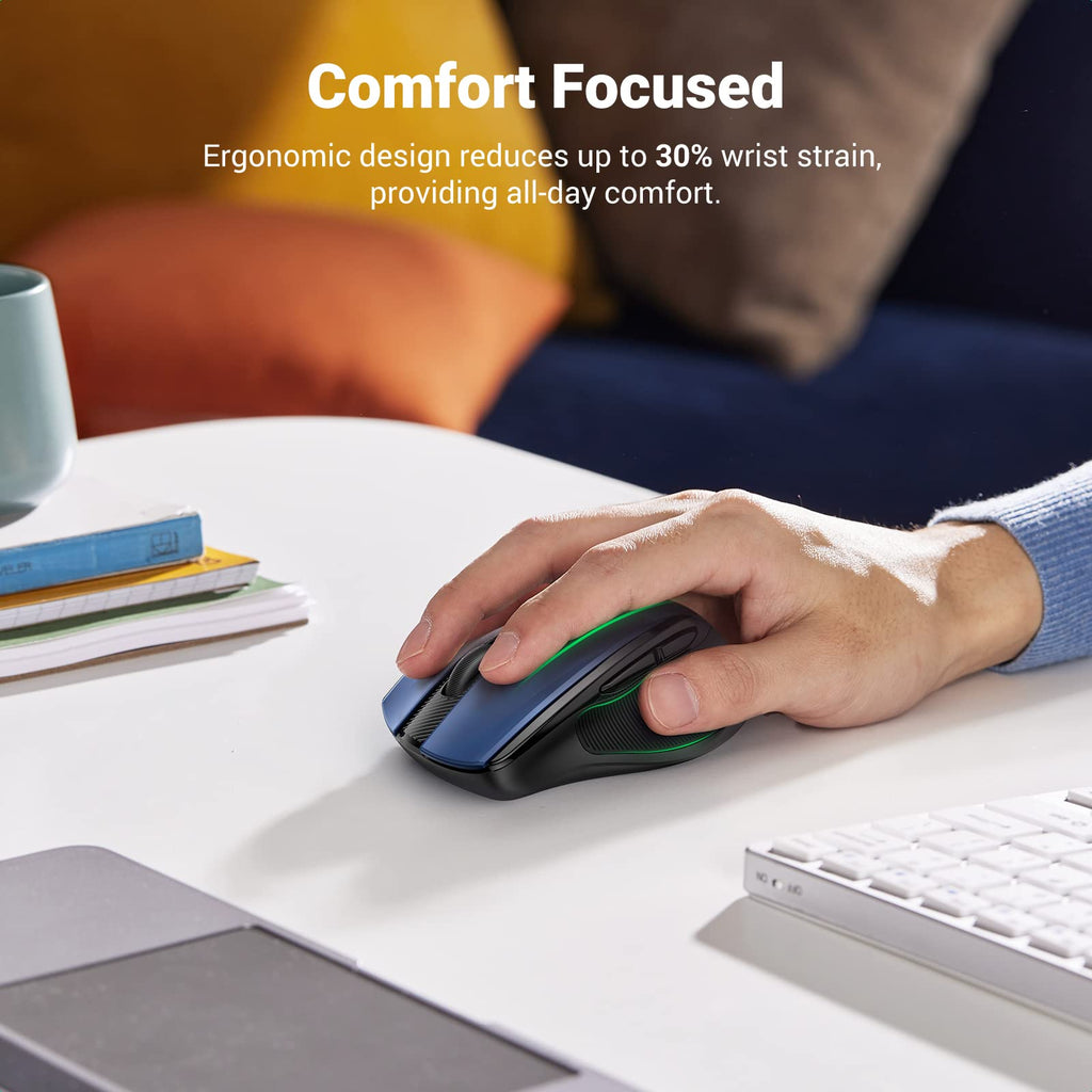 UGREEN Wireless Mouse, Slient Computer Mouse, 18-Month Battery, Plug & Play