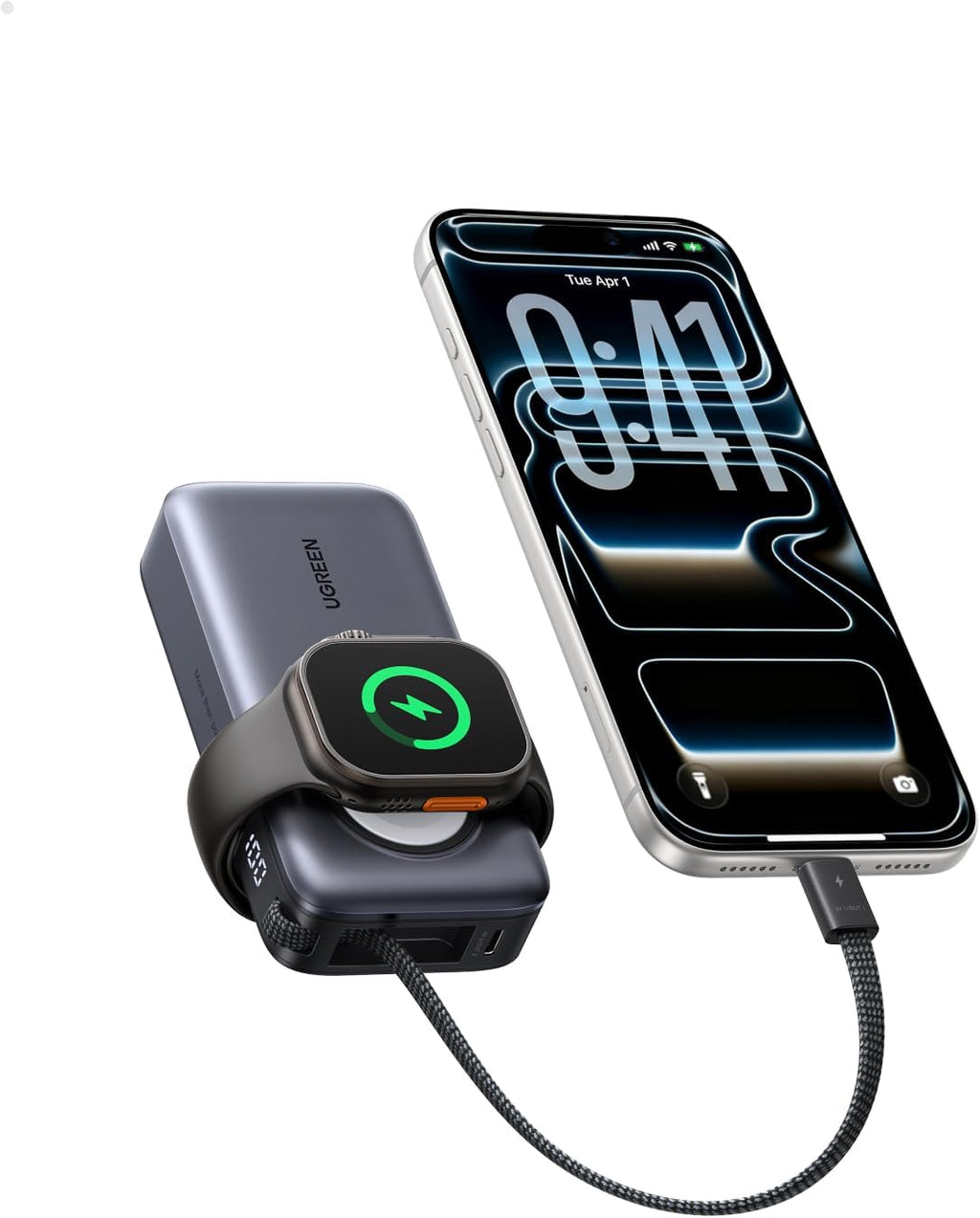 UGREEN Nexode 10000mAh Magnetic Power Bank with iWatch Charger