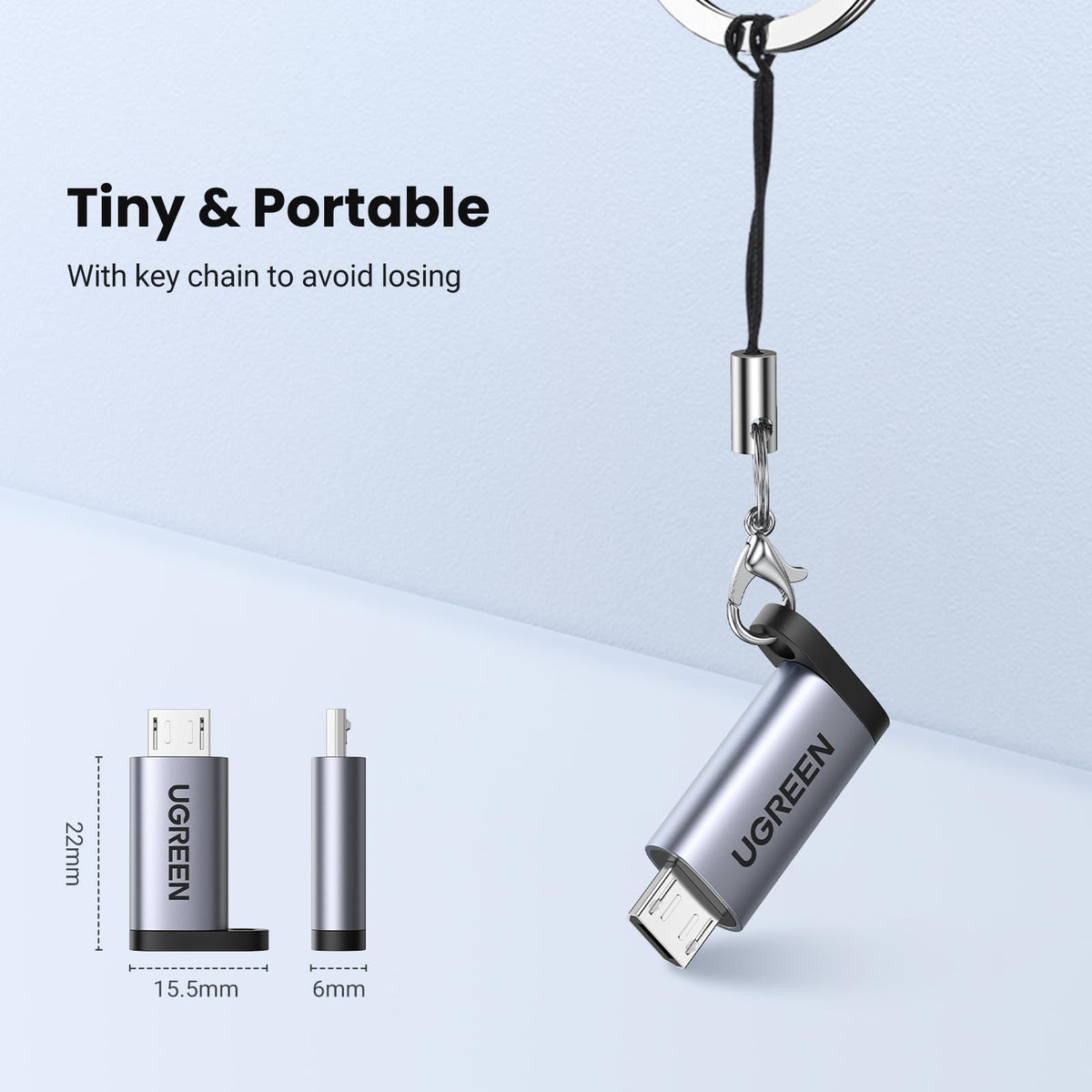 UGREEN Micro USB to USB C Adapter 2 Pack for iPhone, iPad, MacBook, Galaxy