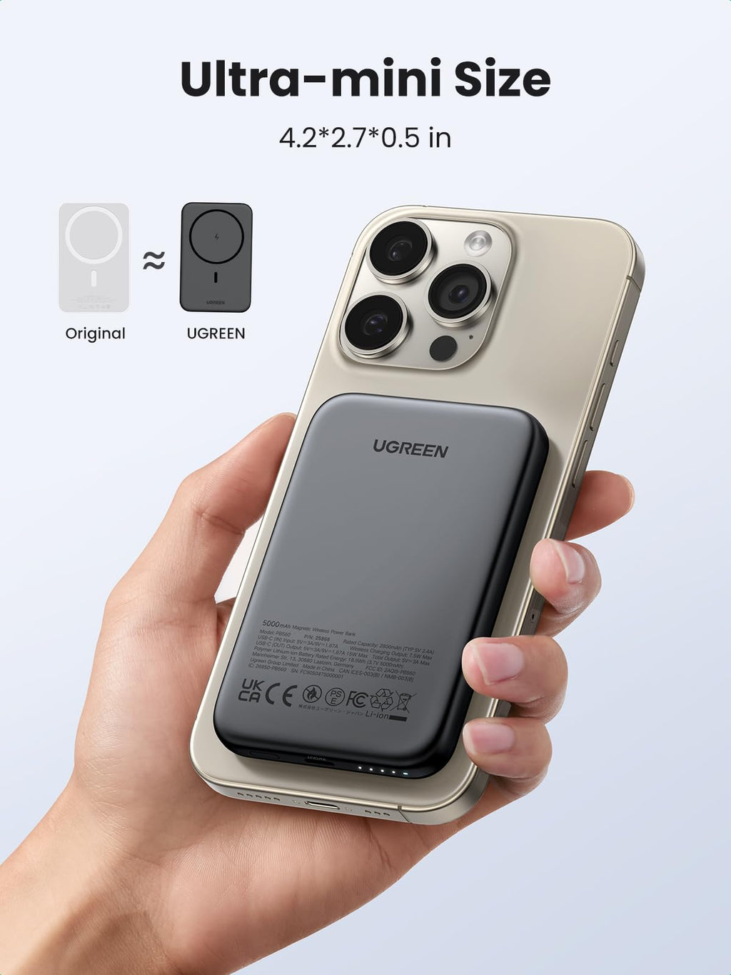 UGREEN Nexode 5000mAh Magnetic Wireless Power Bank Fast Charging