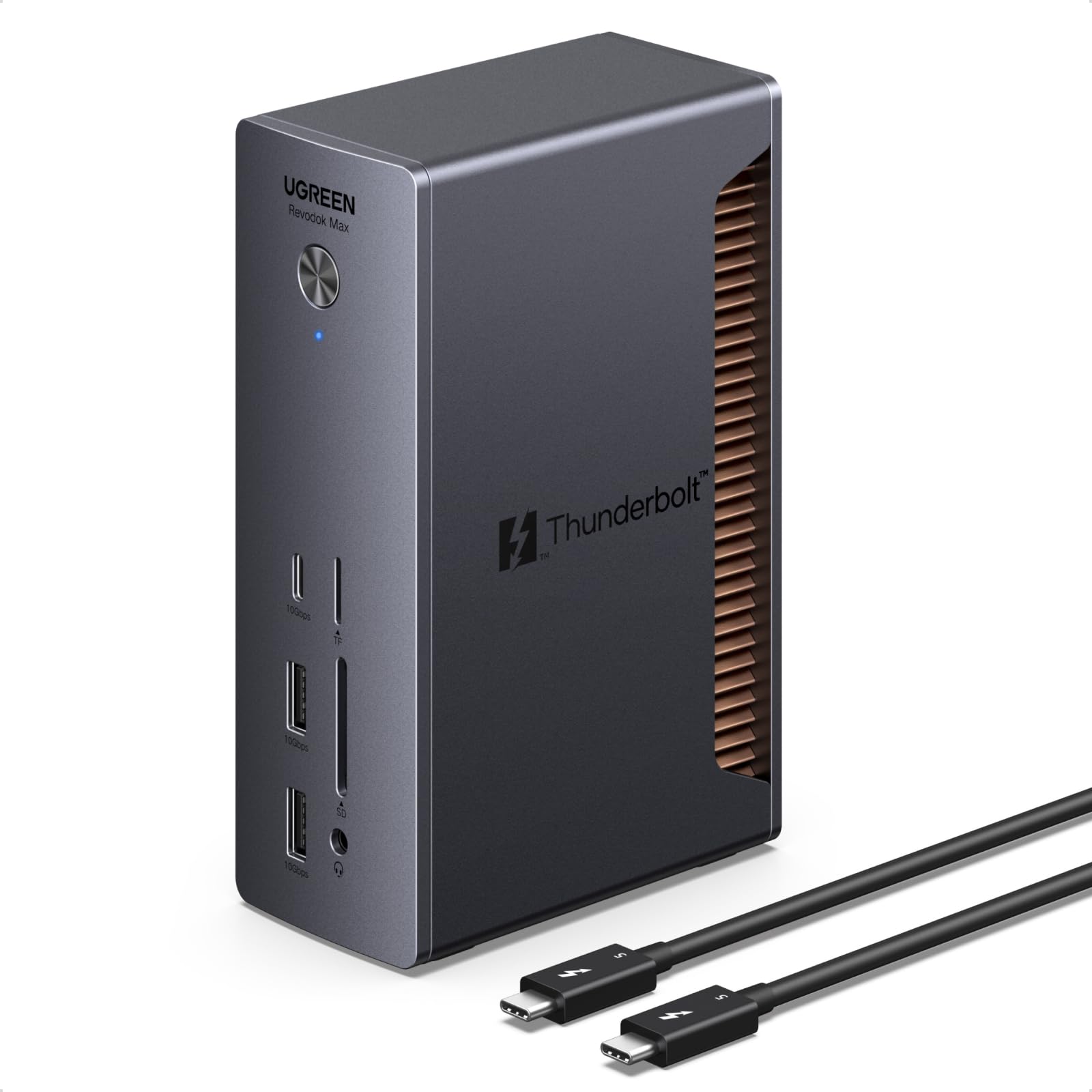 Thunderbolt 5 Docking Station Revodok Max 13 1 TB5 Dock 120Gbps Max Transfer Single 8K@60Hz Dual 6K@60Hz 140W Charging 2.5GbE 312MB s SD TF TBT5 4 MacBooks Windows Laptops