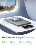 UGREEN MagFlow 20000mAh 100W Qi2 25W Wireless Power Bank Built-in Cable
