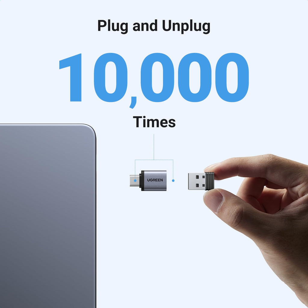 UGREEN USB to USB C Adapter 10Gbps for iPhone, iPad, MacBook, Galaxy 2 Pack
