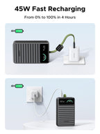 UGREEN Nexode 55W 20000mAh Power Bank Smart Digital Display Built-in Cable