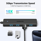 UGREEN USB C Hub, USB HUB 3.0 with 60CM Extension Cable, 4*USB-A Adapter