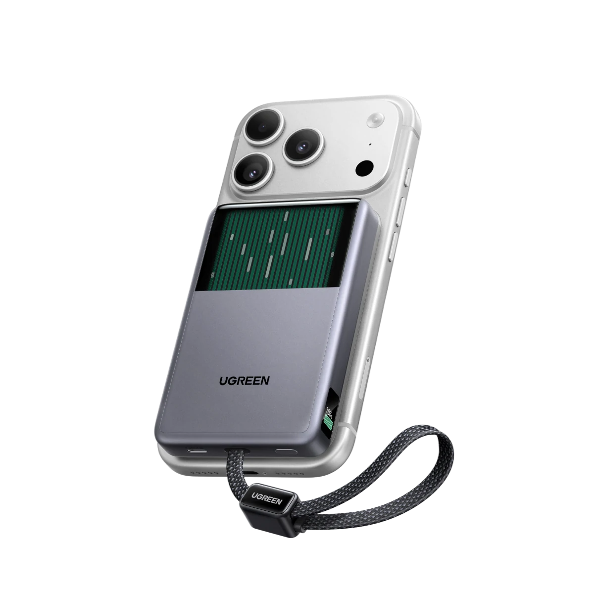 UGREEN MagFlow Pro Magnetic Power Bank (10,000mAh, Qi2 25W, 45W Built-in USB-C Cable)