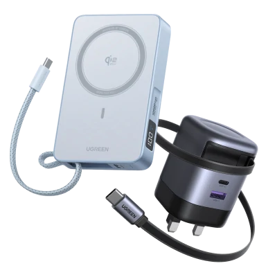 UGREEN Charging Bundle: 10000mAh Qi2 25W Power Bank + 65W Charger