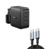 UGREEN Bundle Sale: 65W 4 Ports Charger+100W USB-C Cable (3.2ft)