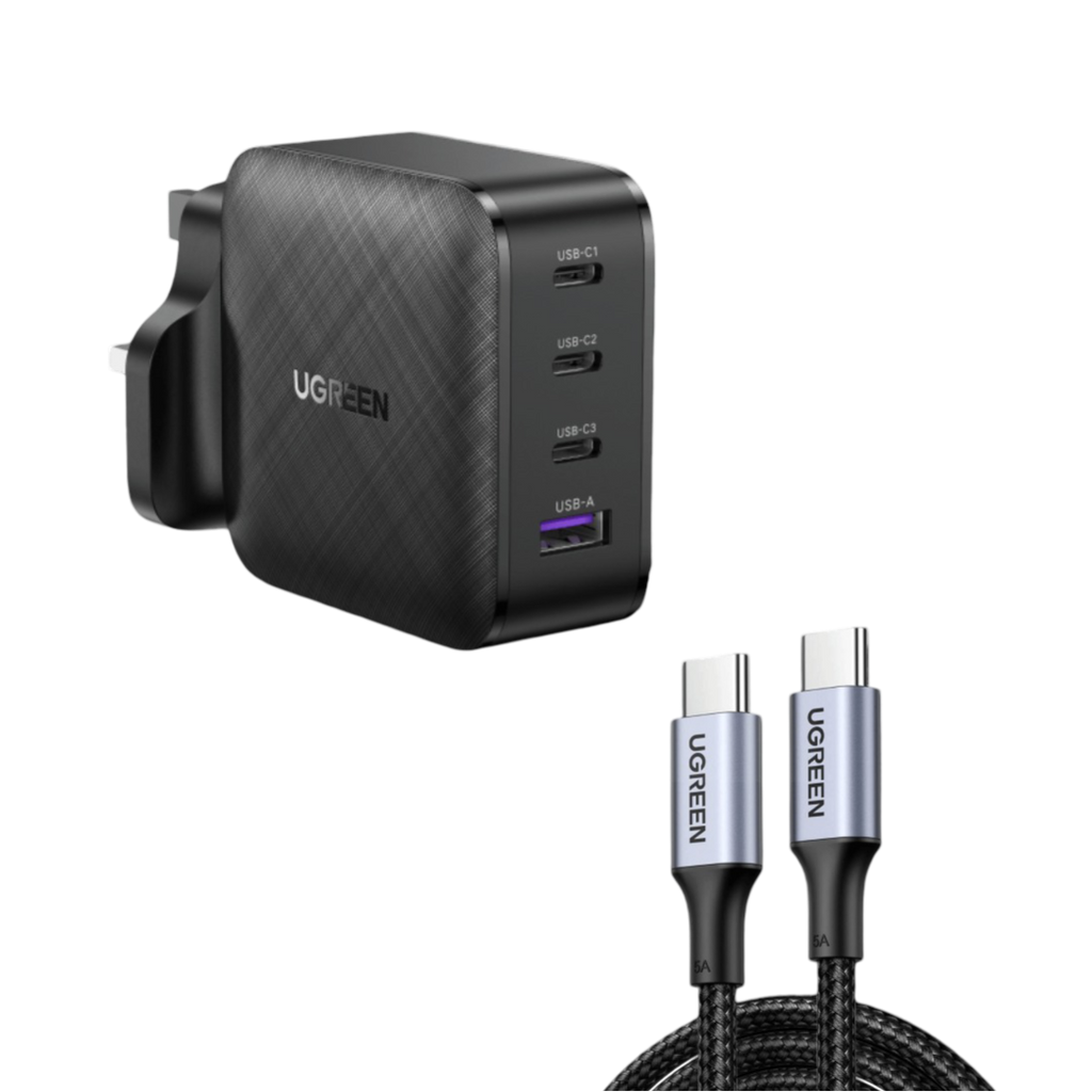 UGREEN Bundle Sale: 65W 4 Ports Charger+100W USB-C Cable (3.2ft)