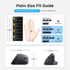 UGREEN Wireless Ergonomic Mouse, Rechargeable Bluetooth &USB Computer Mouse