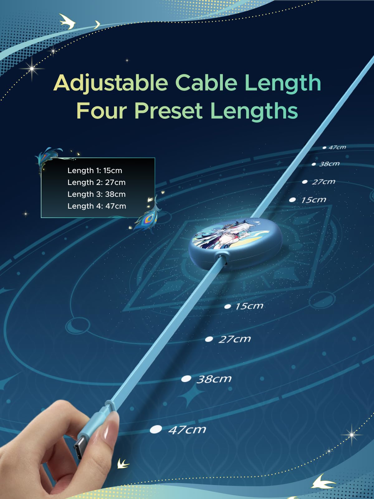 UGREEN x Honkai: Star Rail 100W Retractable USB-C Cable