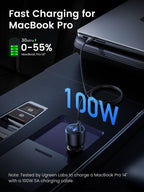 UGREEN 130W Car Charger USB C Fast Charger PD3.0 QC4.0 PPS Fast Charging