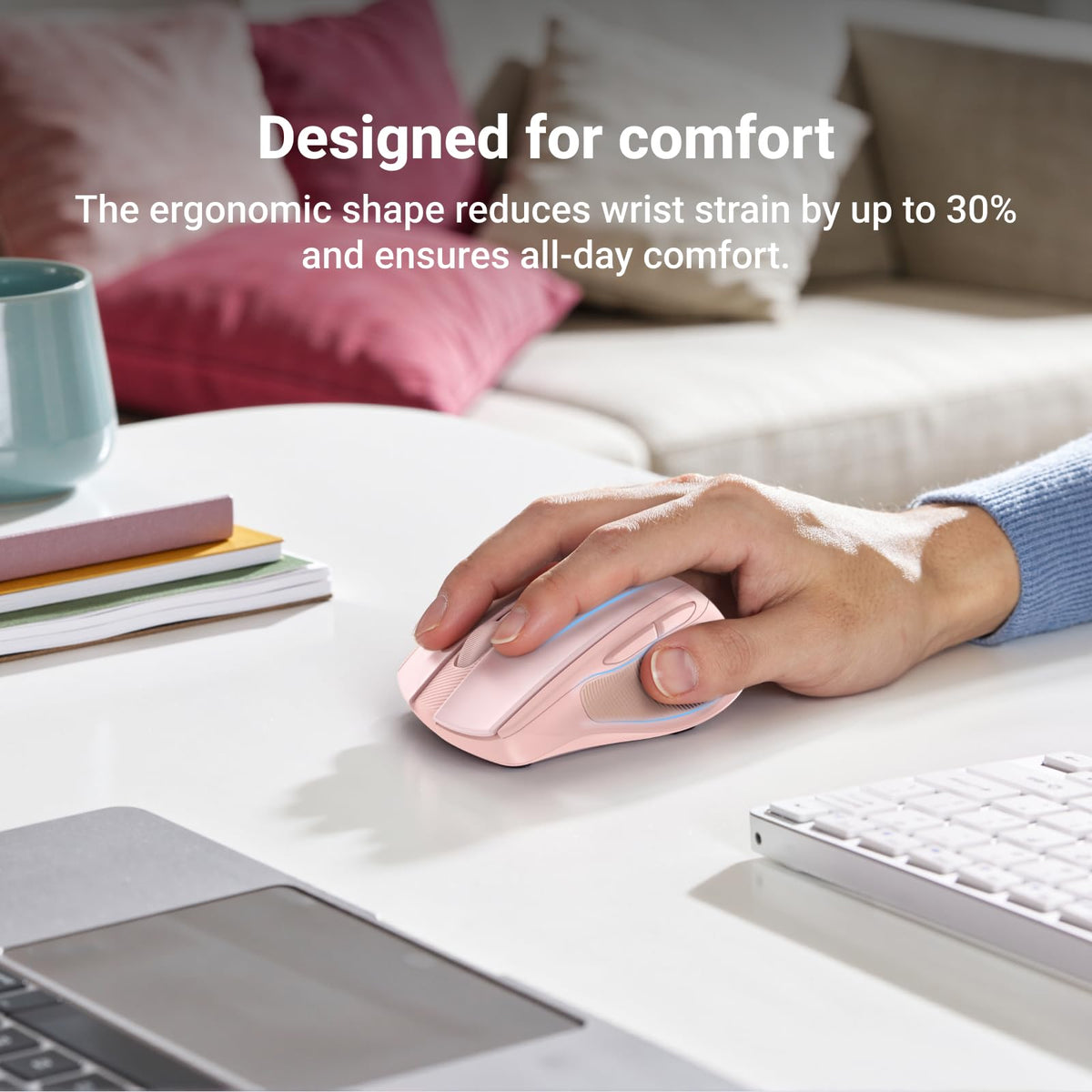 UGREEN Wireless Mouse, 40dB Silent Computer Mouse, Ultra-long Battery Life