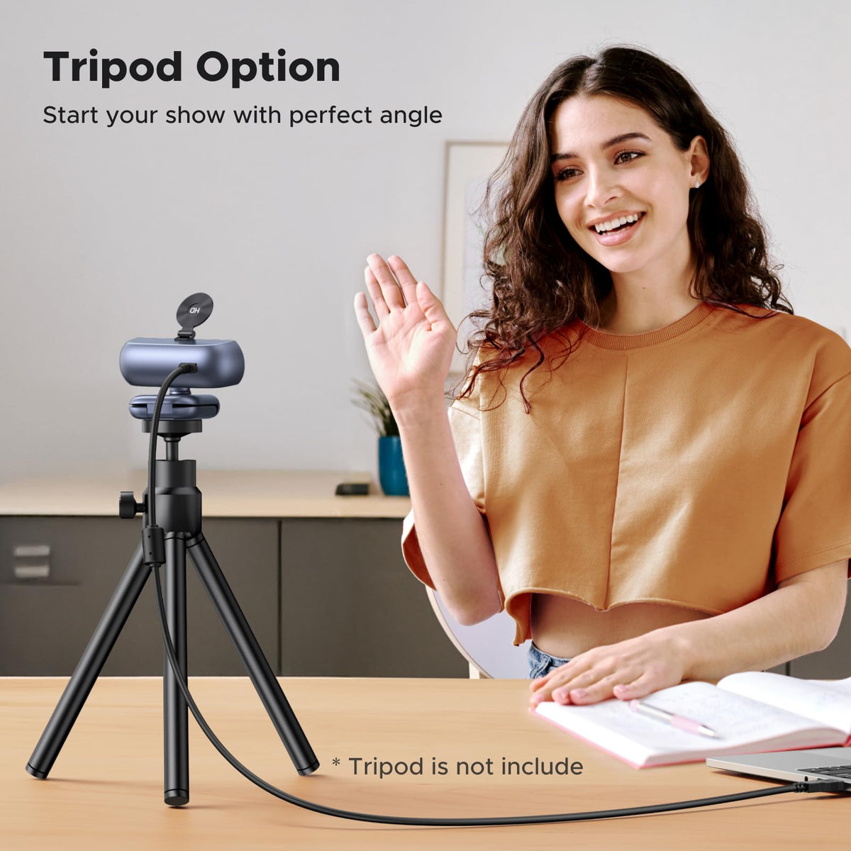 UGREEN 2K/30fps Webcam with Automatic Light Correction for PC/Laptop/Mac