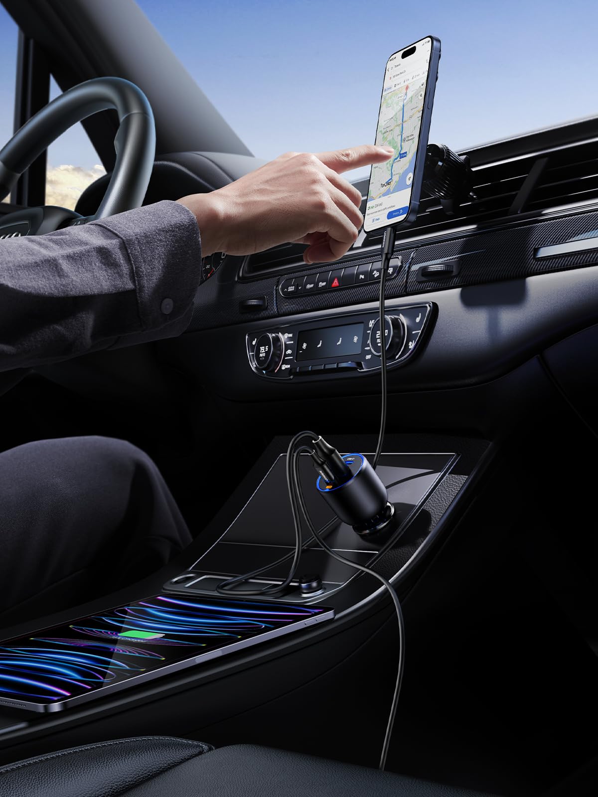 UGREEN 130W Car Charger USB C Fast Charger PD3.0 QC4.0 PPS Fast Charging