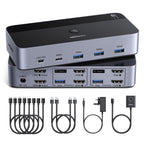 UGREEN HDMI KVM Switch 2 Monitors 2 Computers Support 8K@60Hz 4K@120Hz