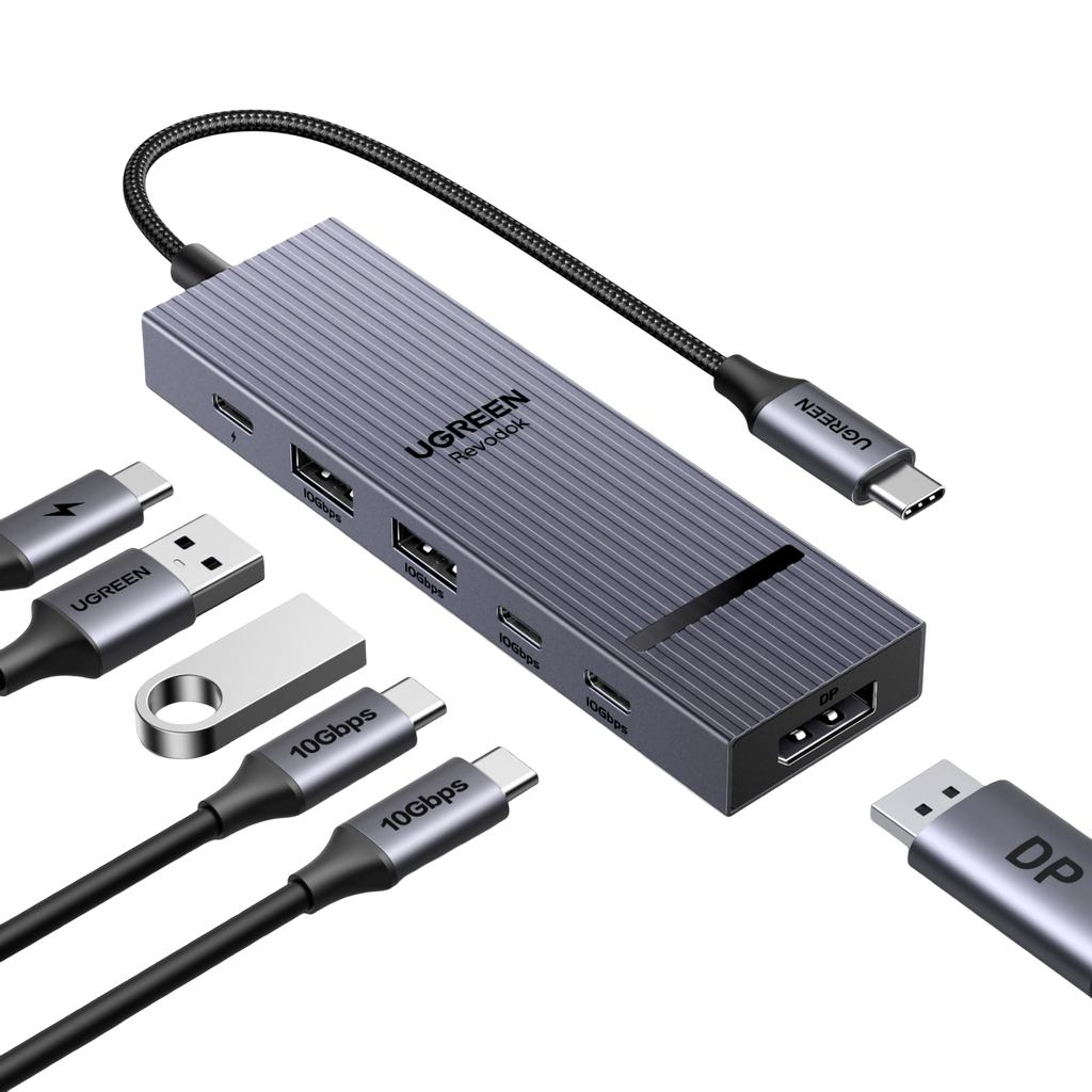 UGREEN Revodok Pro 6 in 1 USB-C Hub (DP 4K60Hz, PD 100W, 10Gbps)