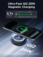 UGREEN Qi2 25W for MagSafe Charger, 2-in-1 Foldable Wireless Charger Stand