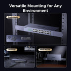 UGREEN 24 Port Gigabit Rack-Mount Network Switch