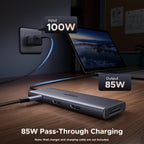 UGREEN Laptop Docking Station Dual Monitor, Dual 4K@60Hz 9-in-1 USB C Hub