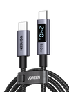 UGREEN 240W USB C to USB-C Cable with Digital Display PD 3.1 Type C to C Fast Charging Cable Compatible with MacBook Pro M4/Air, iPad Pro 2025, HP EliteBook, iPhone Air/17/16, Galaxy S25, 2M