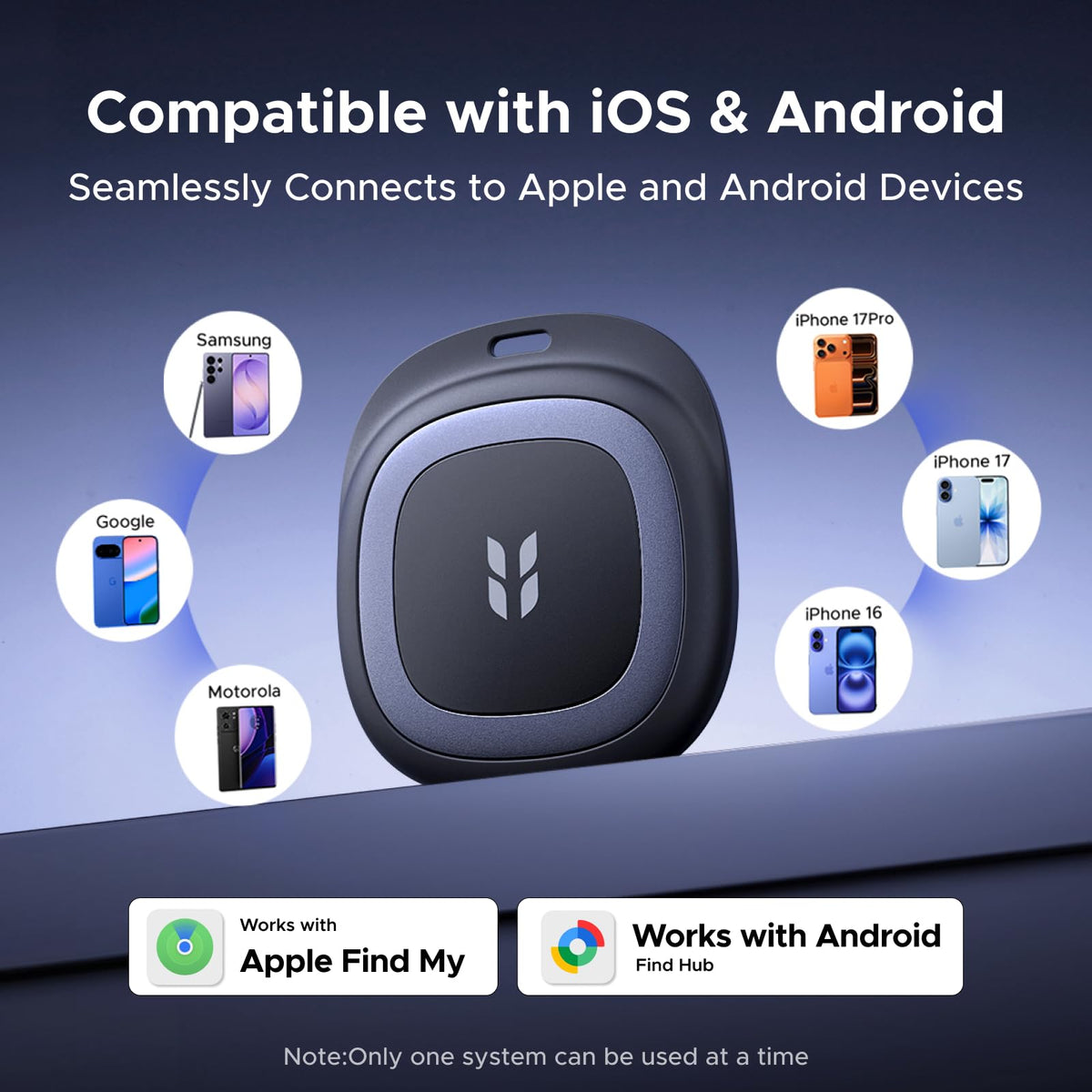 UGREEN FineTrack Duo2 Bluetooth Tracker Tag, iOS & Android, USB-C Charging
