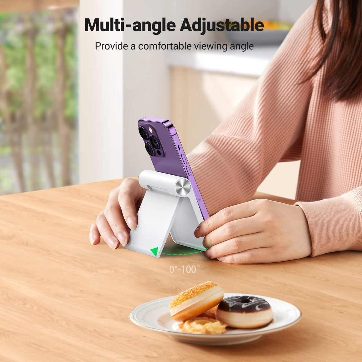 UGREEN Phone Stand for Desk Mobile Phone Holder Portable Travel Mount