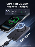 UGREEN MagFlow Pro 10000mAh Magnetic Power Bank Qi2 25W Portable Charger