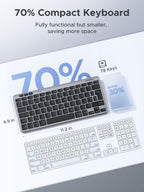 UGREEN Wireless Keyboard, Bluetooth 5.3&2.4GHz Dual Mode with UK Layout