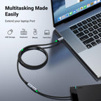 UGREEN 100W USB C Extension Cable 10Gbps 4K 60Hz Male to Female Silver 0.5M