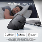 UGREEN Wireless Ergonomic Vertical Mouse, 12-Month Battery Life, 6 Buttons