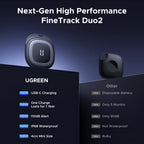 UGREEN FineTrack Duo2 Bluetooth Tracker Tag, iOS & Android, USB-C Charging