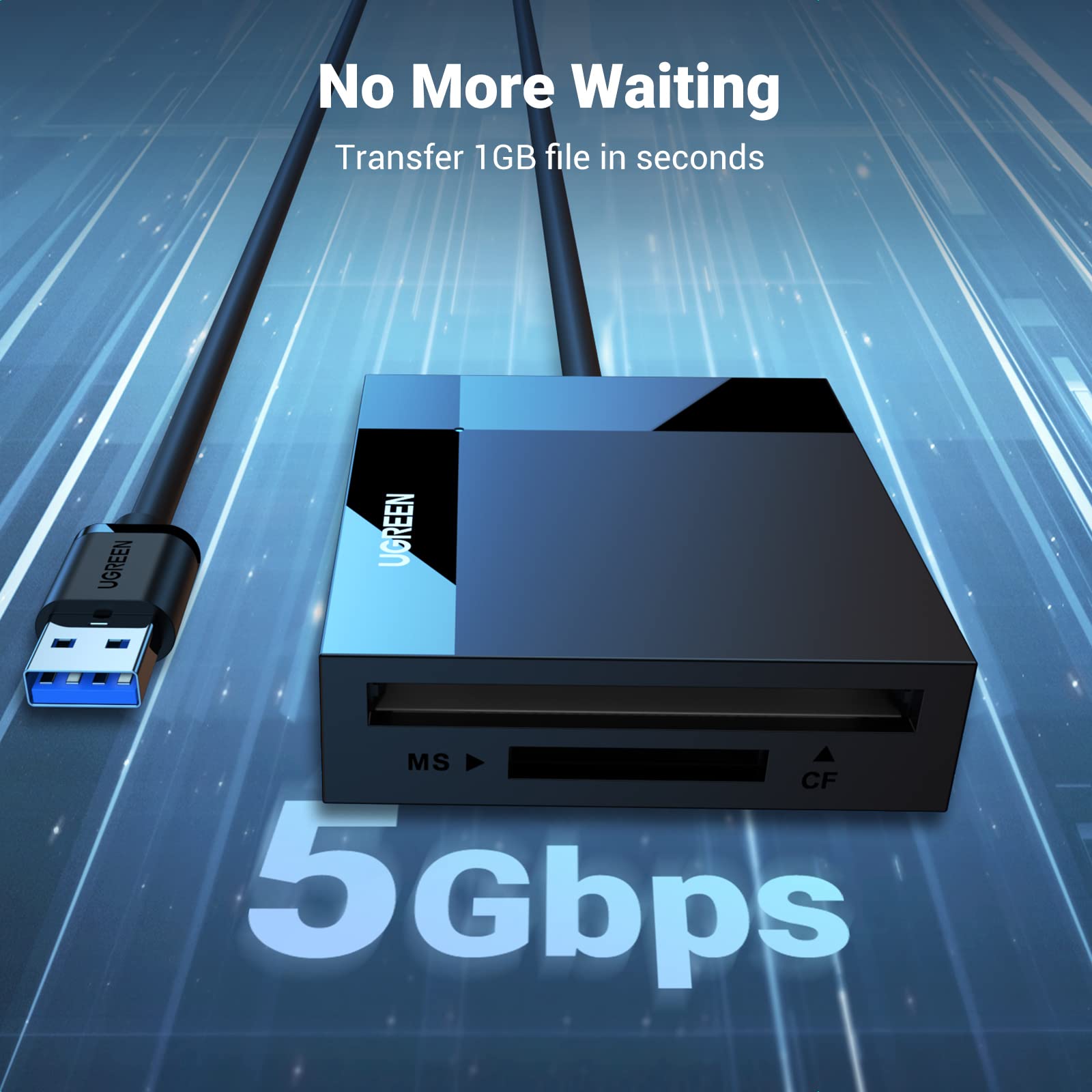 UGREEN USB 3.0 5Gbps SD/TF/CF/MS Card Reader