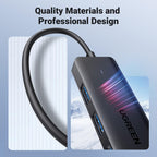 UGREEN USB C Hub, USB HUB 3.0 with 60CM Extension Cable, 4*USB-A Adapter