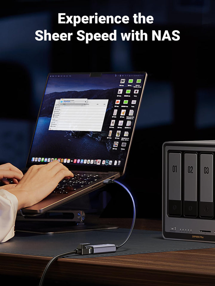 ULANSeN Adattatore Ethernet USB 3.1 2.5 G 2 In 1 USB-A/USB-C A 2.5 Gbps